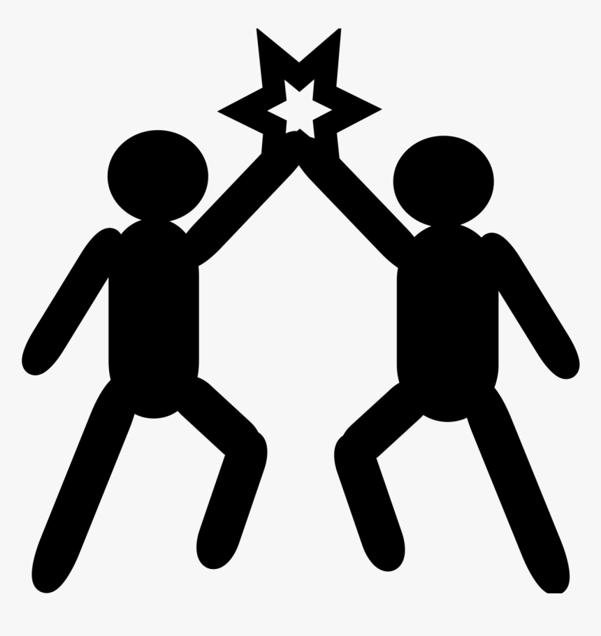 High Five Computer Icons Clip Art - Silhouette High Five Clipart, HD Png Download, Free Download