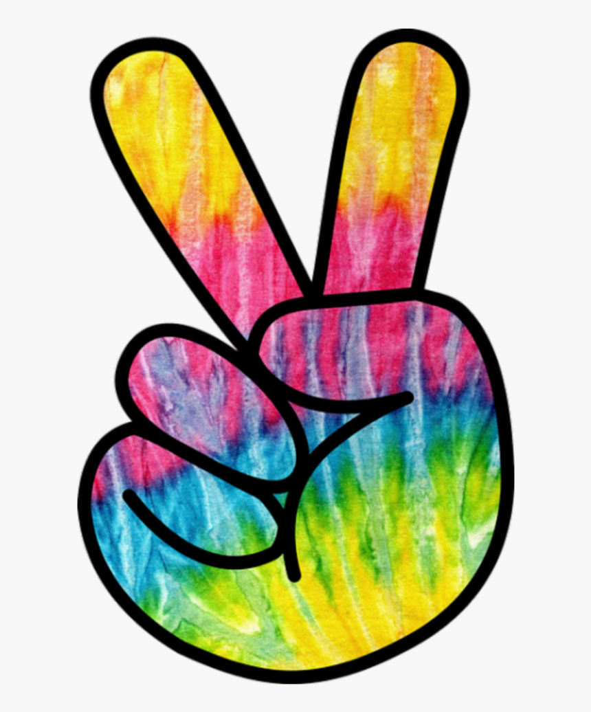 Colorful Hand Sharing Peace Sign - Tie Dye Shirt Clipart, HD Png Download, Free Download