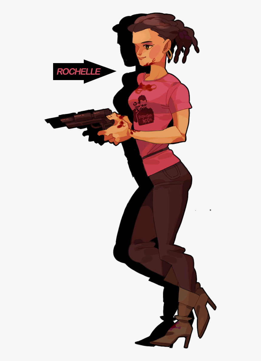 Nick Rochelle Left 4 Dead 2 Coach Ellis - Left 4 Dead 2 Rochelle Ellis, HD Png Download, Free Download