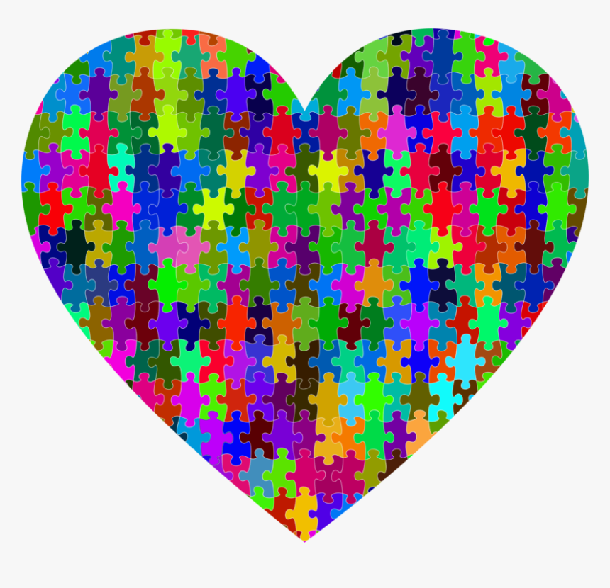 Heart,organ,world Autism Awareness Day - Transparent Autism Awareness Heart, HD Png Download, Free Download