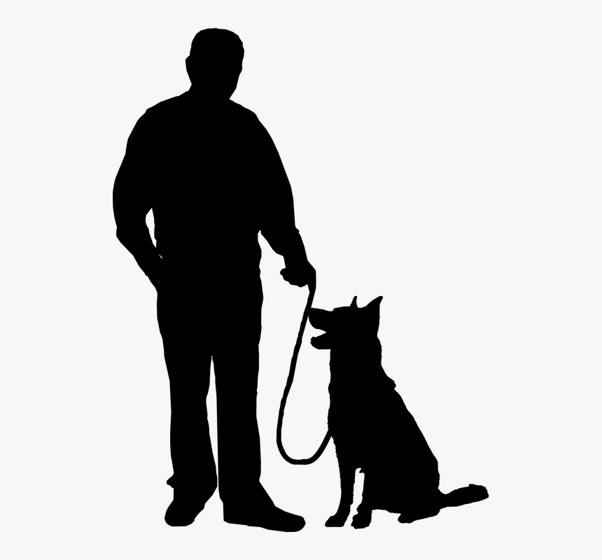 Should Your Business Security Guard Have A Guard Dog - Man And Dog Silhouette, HD Png Download, Free Download