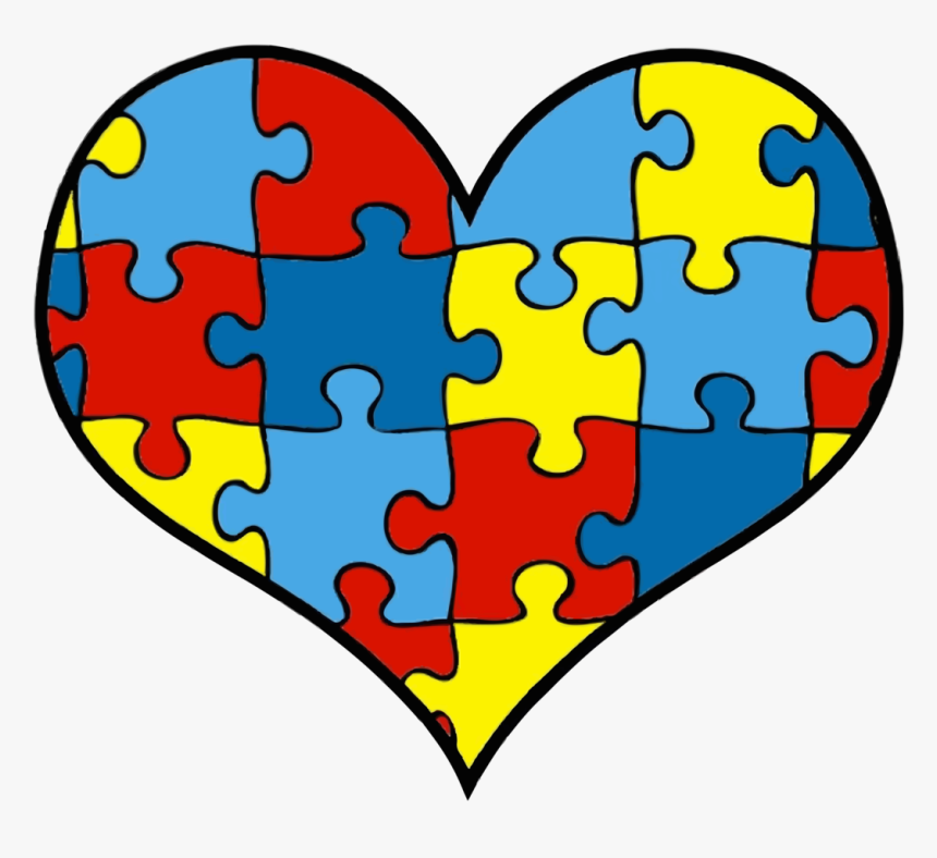 Autism Heart Png - Autism Puzzle Piece Heart, Transparent Png, Free Download