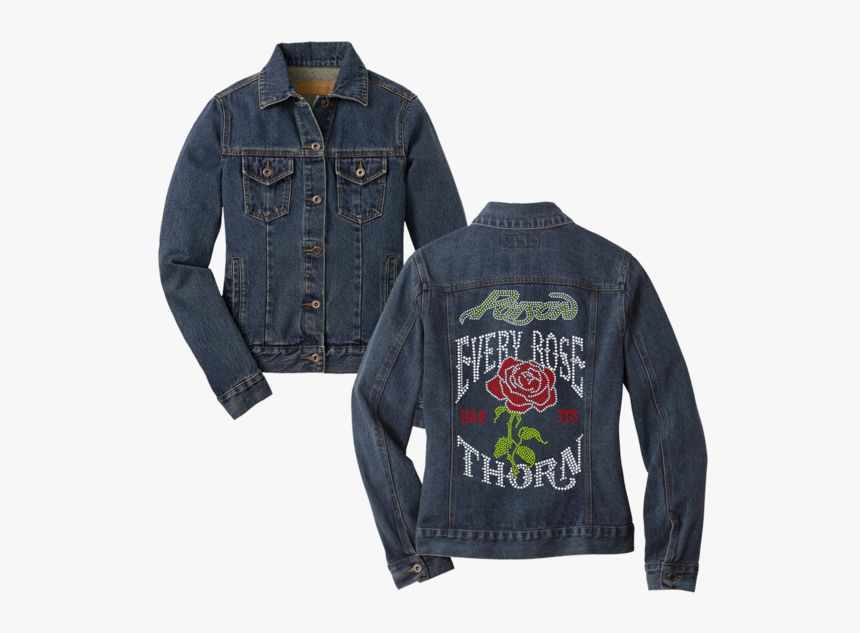 Every Rose Has Its Thorn Denim Jacket - Every Rose Has Its Thorn Jacket, HD Png Download, Free Download