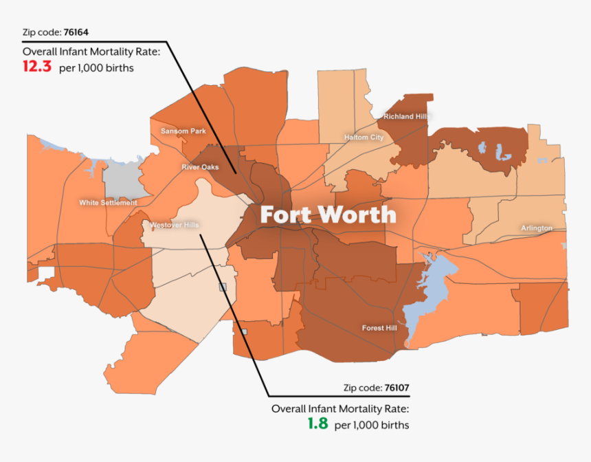 Infant Mortality Rate By Zip Code In Fort Worth, HD Png Download, Free Download