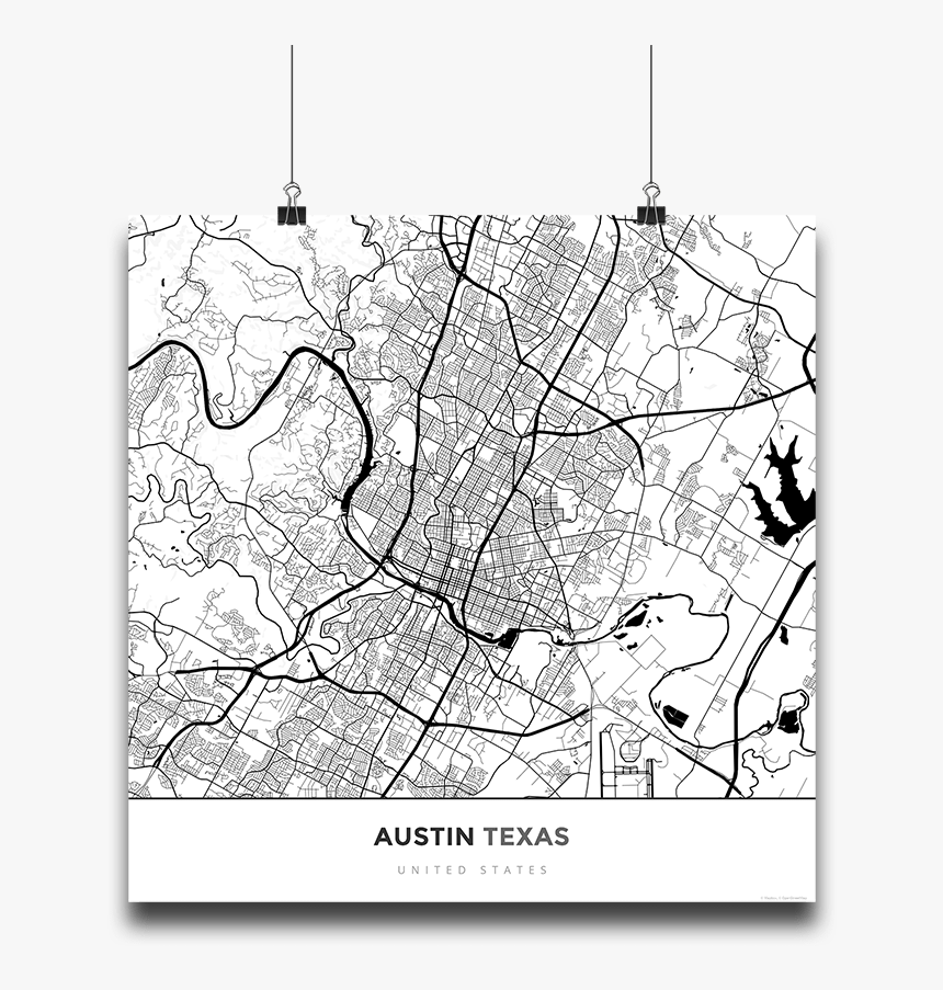 Simple Map Of Austin, HD Png Download, Free Download