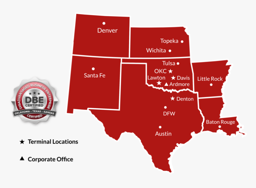 Map Of The Area Of Operations For Brown Transportation, - Pacific Dental Services Map, HD Png Download, Free Download