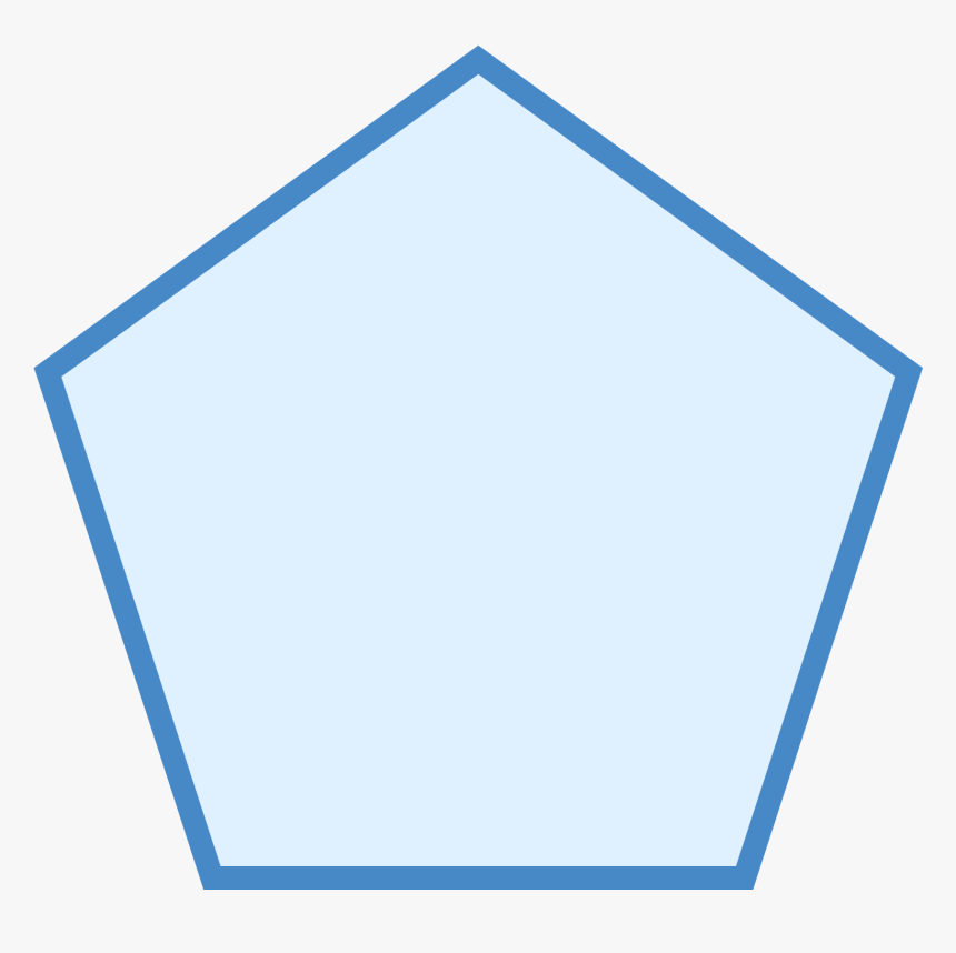 Blue Pentagon Shape, HD Png Download, Free Download