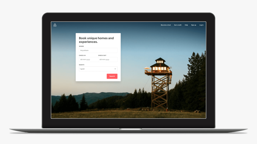 Airbnb Home Page - Airbnb Website, HD Png Download, Free Download