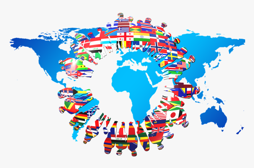 Continents, Flags, Silhouettes, Mosna, Population - World Map, HD Png Download, Free Download