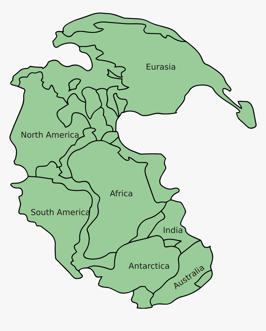 Pangea Map, HD Png Download, Free Download