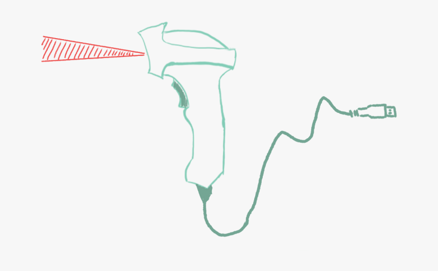 Barcoding Your Stock Is Easy - Computer Bar Card Reader Drawing, HD Png Download, Free Download