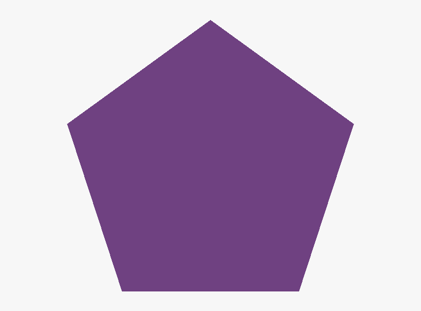 Purple Clipart Pentagon - Purple Pentagon Shape, HD Png Download, Free Download