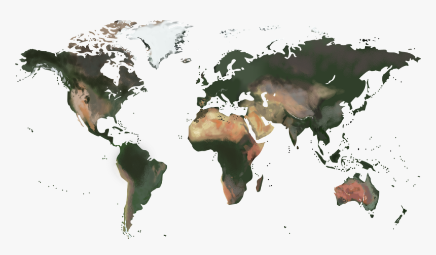 World Map, Continents, America, Asia, Africa, Australia - Kochi In World Map, HD Png Download, Free Download