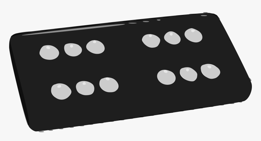 Double Six Domino Clip Arts - Double Six Domino Black, HD Png Download, Free Download