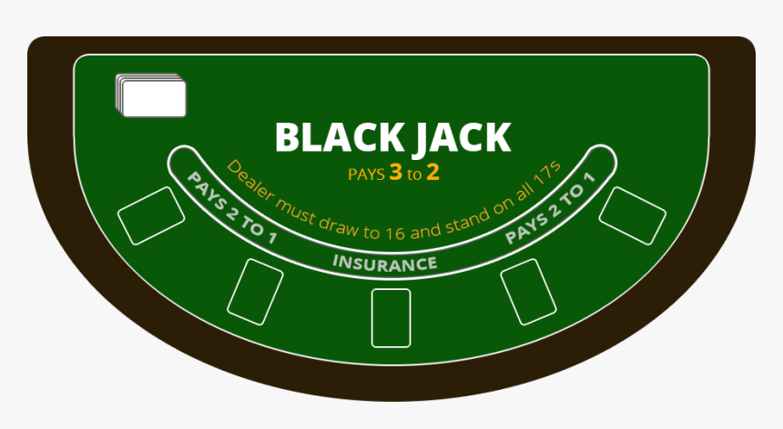 Blackjack Table Png - Black Jack Table Template, Transparent Png, Free Download