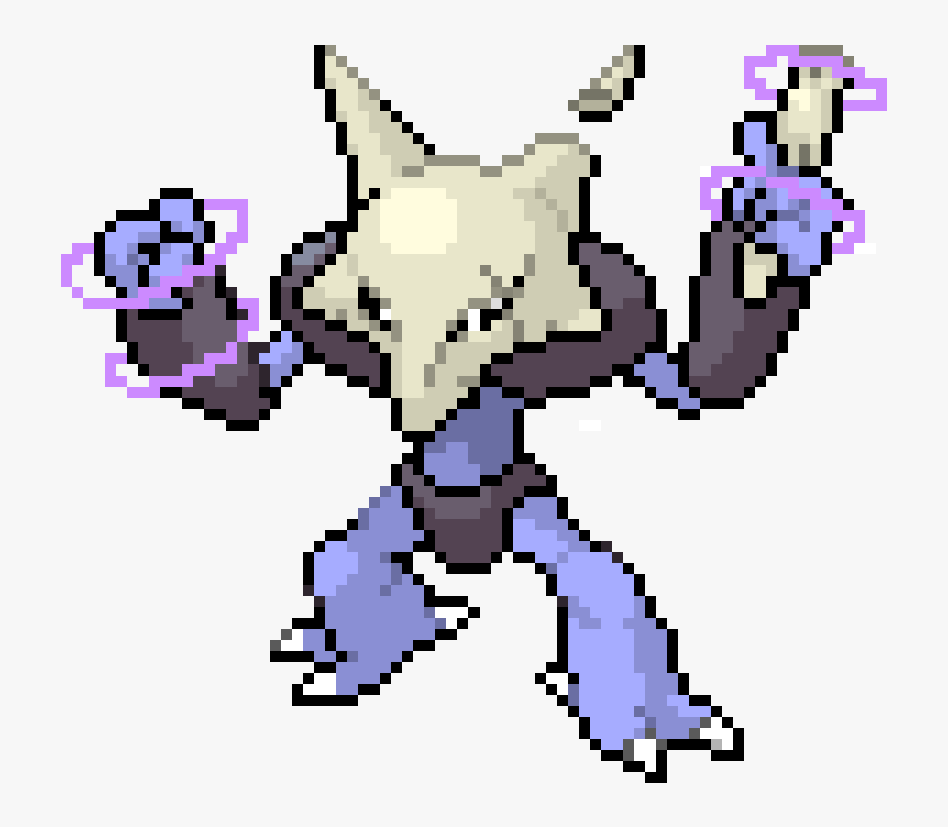 Pokémon Pixel Art Alakazam, HD Png Download, Free Download