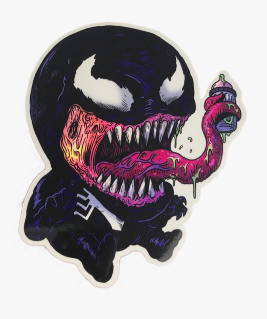 Download #stickergang #baby #venom #tongue #black #sharp #teeth ...