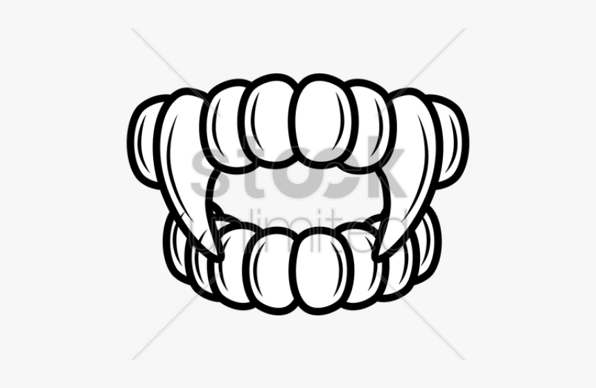 Free Drawn Teeth, Download Free Clip Art - Vampire Teeth Fangs Clipart, HD Png Download, Free Download