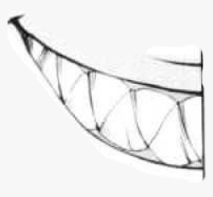 #smile #teeth #sharpteeth #grell Sutcliff #kuroshitsuji - Monochrome, HD Png Download, Free Download