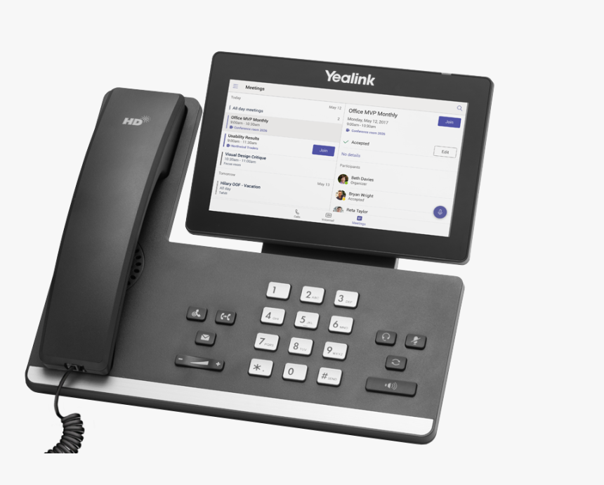 Microsoft Teams In Office 365 Provides Business Calling - Yealink T48g Transparent, HD Png Download, Free Download