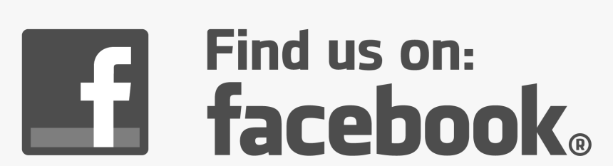 Facebook - Find Us On Facebook Logo Black And White, HD Png Download, Free Download