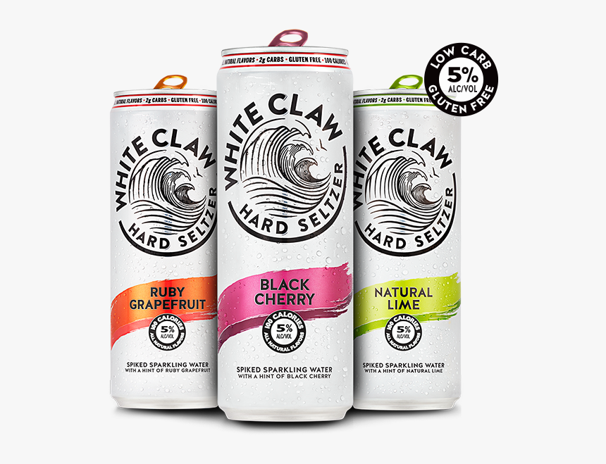 Picture Of Three Cans Of White Claw Hard Seltzer - White Claw Ruby Grapefruit, HD Png Download, Free Download