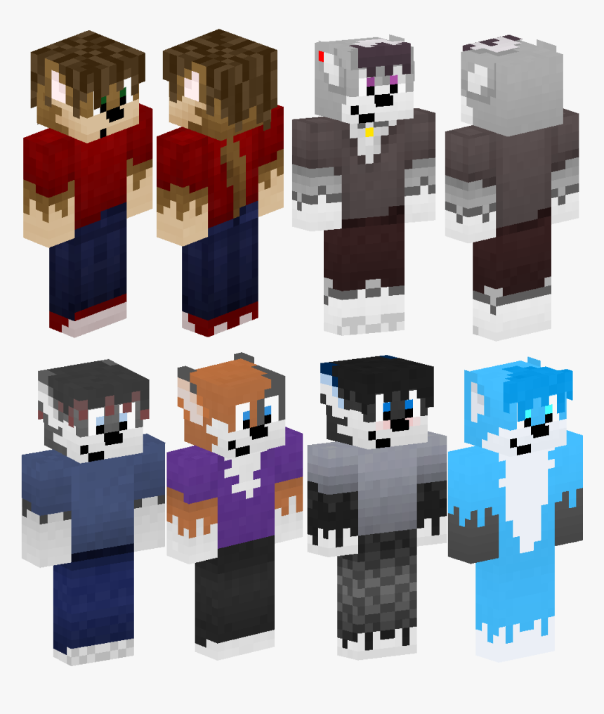 Revenge Of The Minecraft Skins - Furry Pixel Art Minecraft, HD Png Download, Free Download