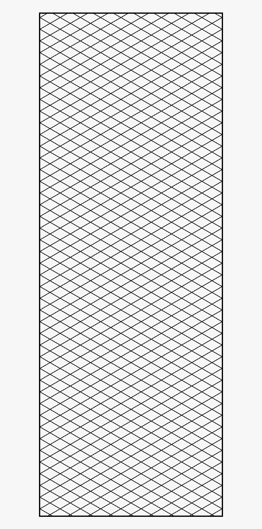 Isometric Grid - Black-and-white, HD Png Download, Free Download