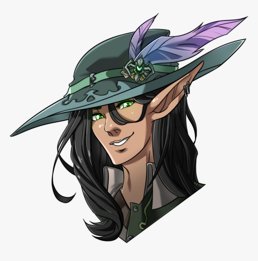 Drew An Elf Bard Headshot For A Commission - Male Elf Bard Dnd, HD Png Download, Free Download