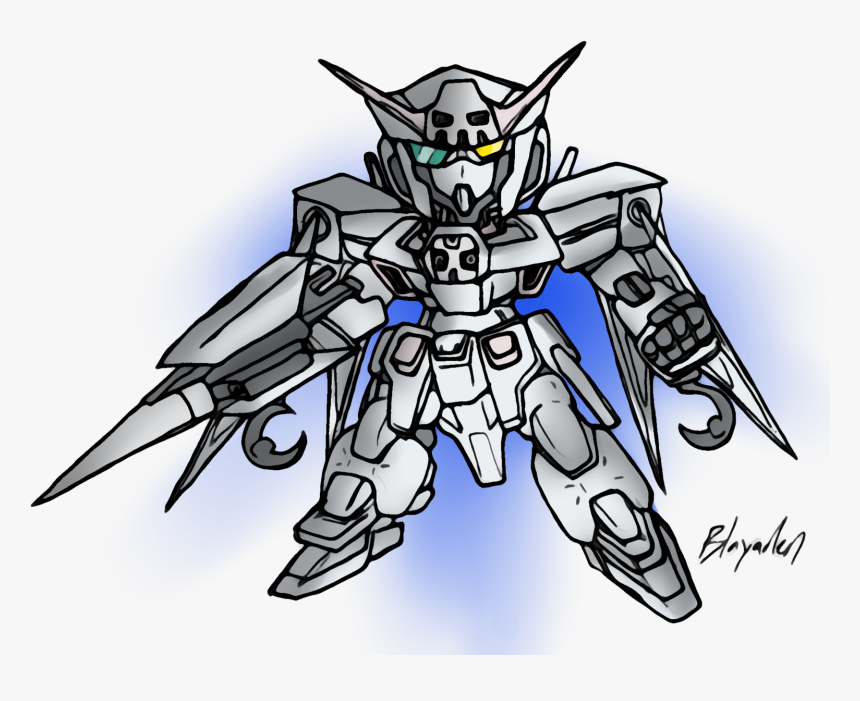 Mecha Sd Gundam Drawing Art - Chibi Gundam Art, HD Png Download, Free Download