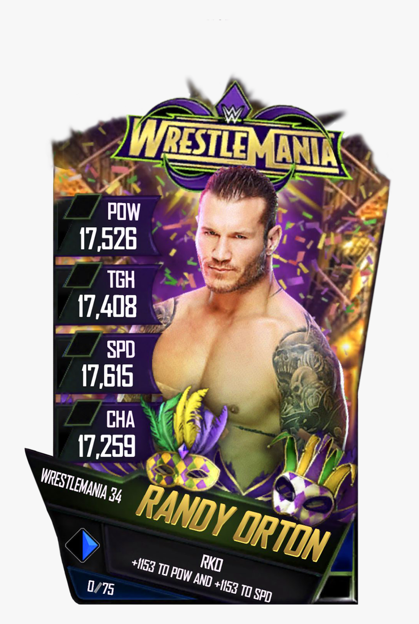 Transparent Randy Orton Rko Png - Wwe Supercard Wrestlemania 34, Png Download, Free Download