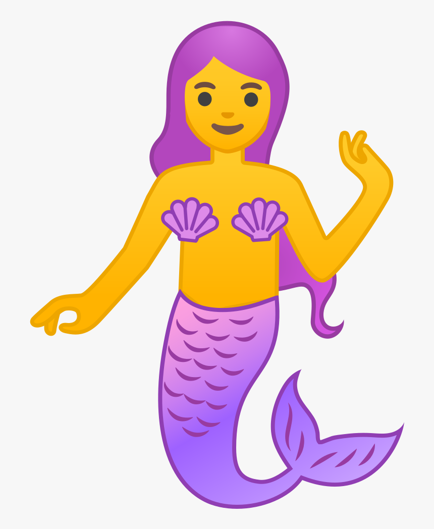 Mermaid Icon - Google Mermaid Emoji, HD Png Download, Free Download