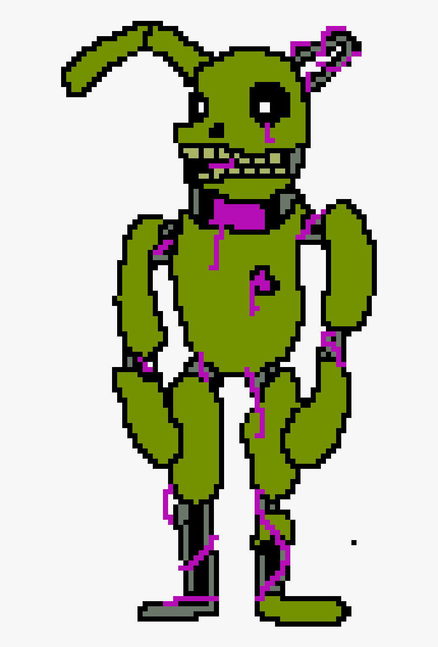 Springtrap Pixel Art, HD Png Download, Free Download