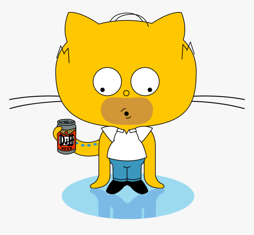 Octocat Homer , Png Download - Github Homer, Transparent Png, Free Download