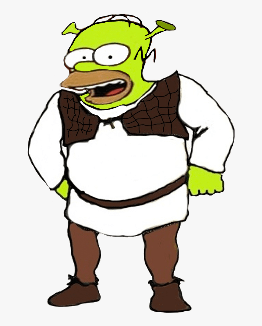 Shrek X Homer Clipart , Png Download - Shrek Vs Homer Simpson, Transparent Png, Free Download