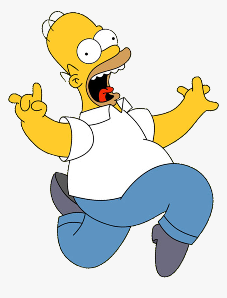 Homer Marge Bart Lisa - Homer Simpson Running Png, Transparent Png, Free Download