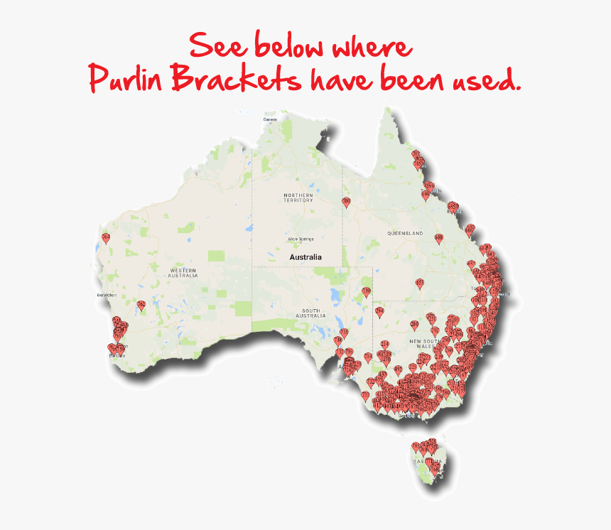 Purlin Bracket Sold Map August 2017 - Map, HD Png Download, Free Download