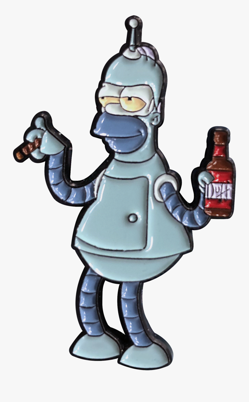 Thumbs Homer X Futurama Pin - Bender Futurama Pin, HD Png Download, Free Download