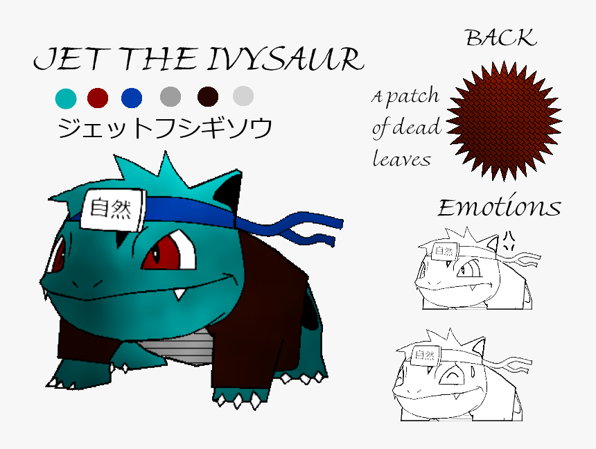 Jet The Ivysaur Reference Sheet - Cartoon, HD Png Download, Free Download