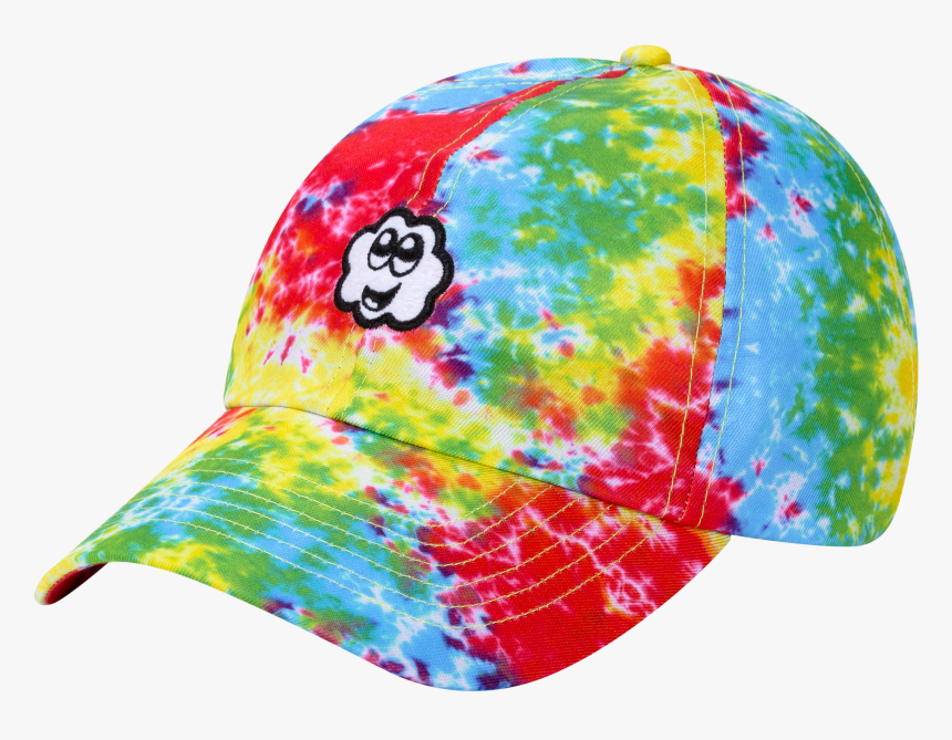 Happy Cloud Tie Dye Dad Hat - Tie Dye Dad Hat, HD Png Download, Free Download