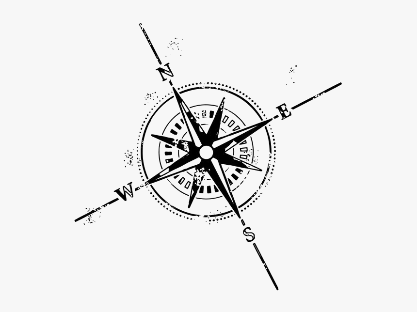 Collection Of Free Compass Drawing Old Time Download - Compass Tattoo Design Sketch, HD Png Download, Free Download
