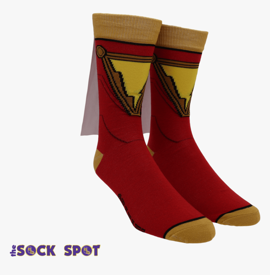 Dc Comics Shazam Caped 3d Socks - Sock, HD Png Download, Free Download