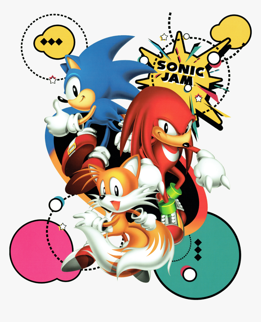 Sonic, Tails And Knuckles Promotional Clipart , Png - Sonic Jam Promotional Art, Transparent Png, Free Download
