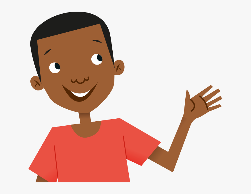 Kid Thinking Png - Child Waving Clipart, Transparent Png, Free Download