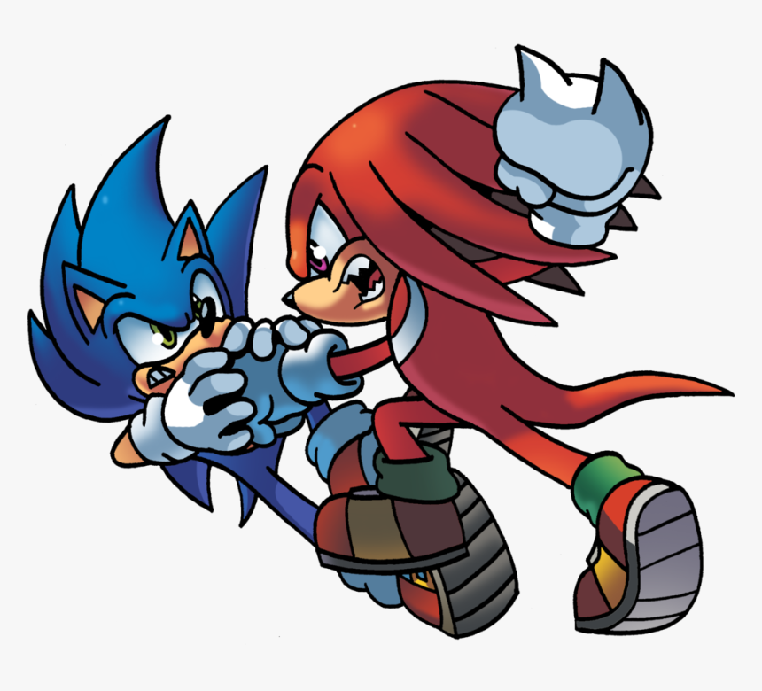 Sonic The Hedgehog Clipart Knuckles - Sonic And Knuckles Fighting, HD Png Download, Free Download