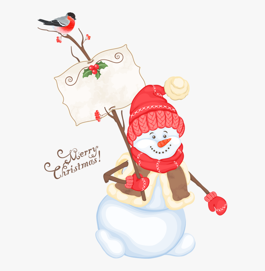 Bonhomme De Neige Avec Une Pancarte, HD Png Download, Free Download