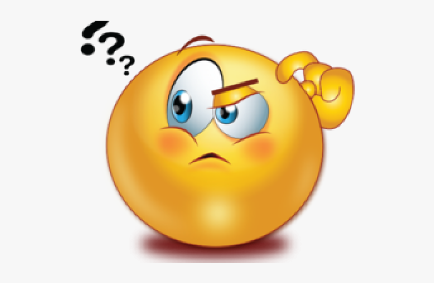 Cartoon Thinking Face - Transparent Background Question Emoji, HD Png