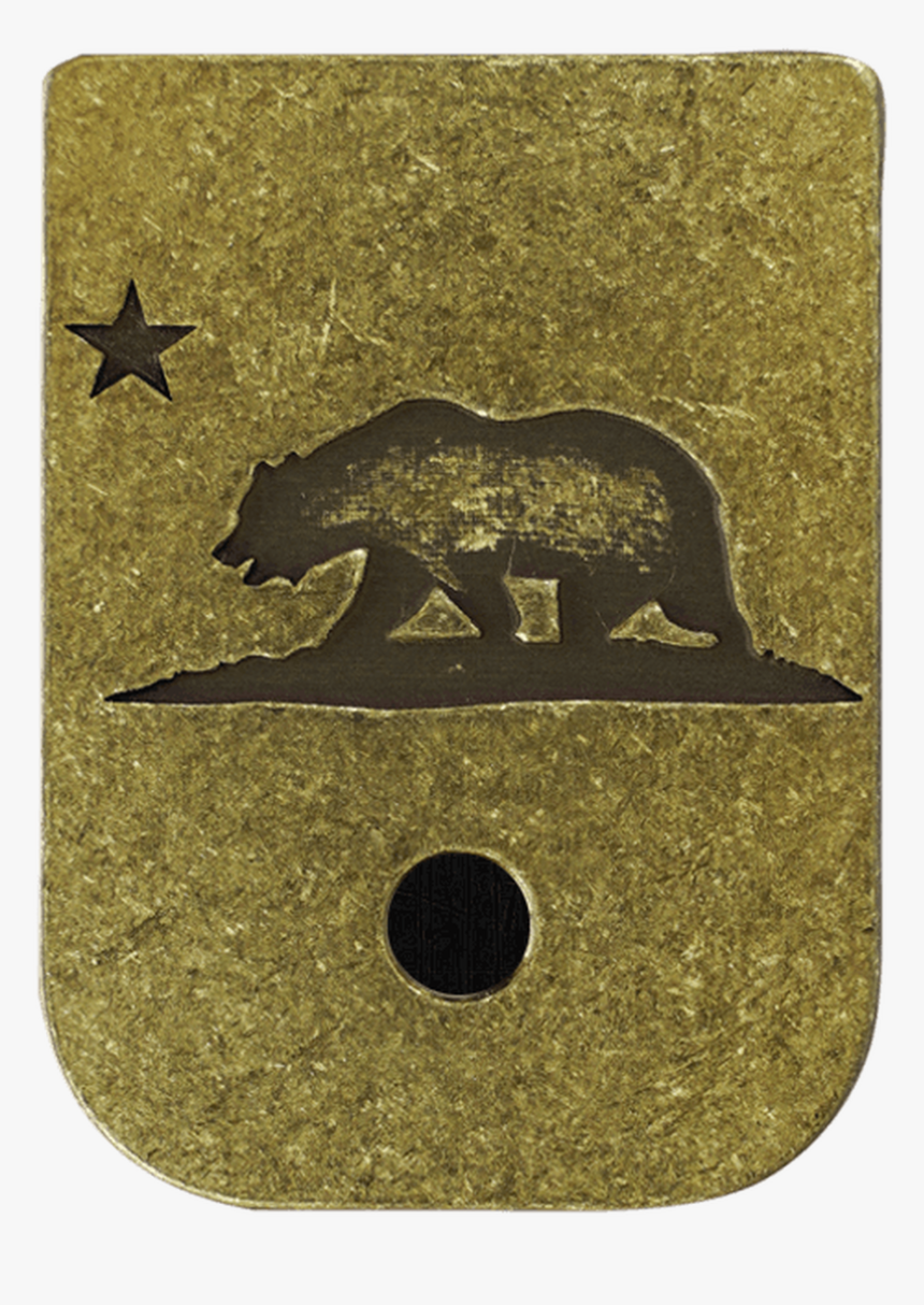 California Flag Brass Rugged Mag Plate - Grizzly Bear, HD Png Download, Free Download