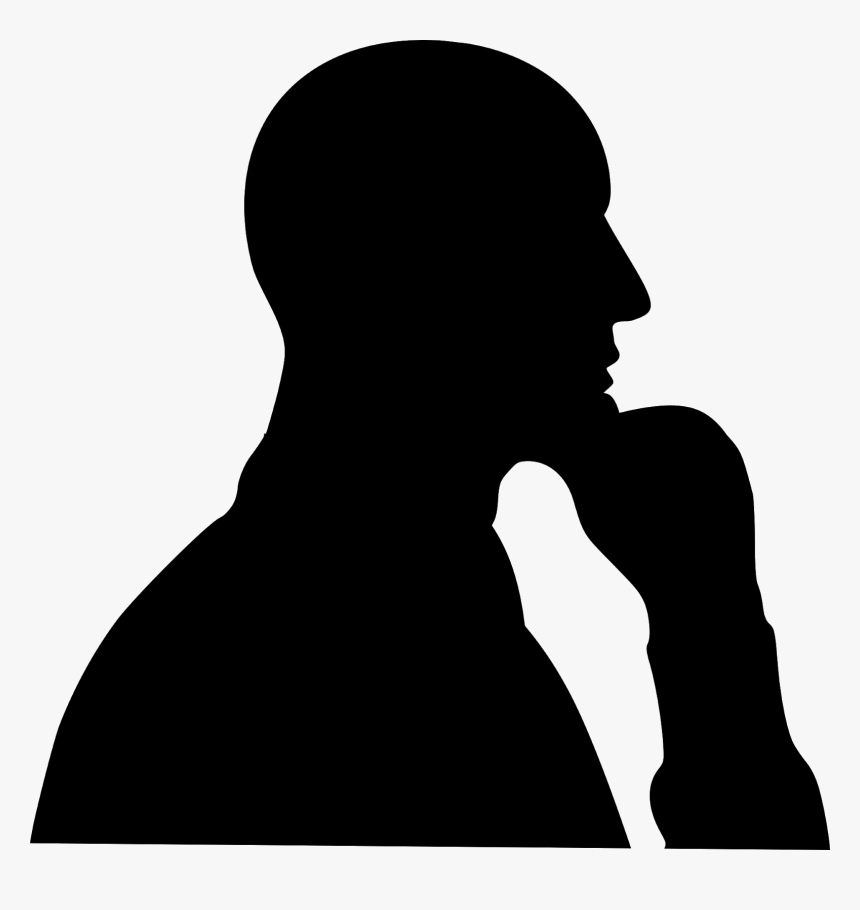 Man, Thinking, Silhouette, Thinking Man, Male, Man - Silhouette Thinking, HD Png Download, Free Download