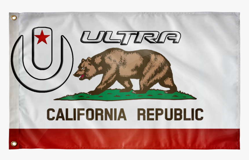 California Flag For Ultra Festival - Bear California State Flag, HD Png Download, Free Download